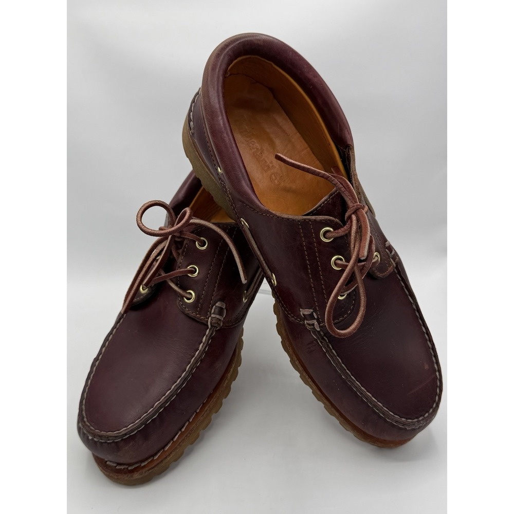 Timberland Authentics 3 Eye Classic Lug Bordeaux Gum Sole Men's Size: 11.5